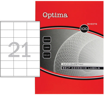 OPTIMA Etiketten 32091 7 x 4.1 cm 100 Blatt weiß
