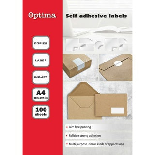 OPTIMA Etiketten 100 Blatt 2100 Etiketten 70 x 42.3 mm weiß