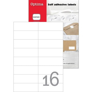 OPTIMA Etiketten DIN A4 100 Blatt 10.5 x 3.7 cm