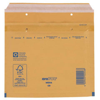 ÖKI Luftpolstertasche ÖKI-FOL/CD_B für CDs mit Haftstreifen 200 x 175 mm braun