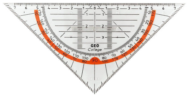 ARISTO Geodreieck College 23003 mit Griff 16 mm transparent