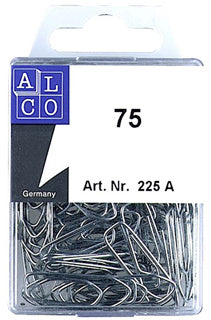 ALCO Büroklammern 225A 75 Stück 32 mm eckig verzinkt