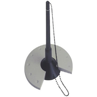 HELIT Kugelschreiberständer mit Kette 635 schwarz/grau