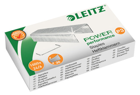 LEITZ Heftklammern 24/6 1.000 Stück verzinkt