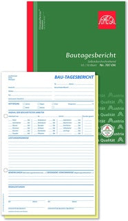 OMEGA Bautagesbericht 707OK DIN A4 2x 50 Blatt selbstdurchschreibend