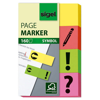 SIGEL Haftmarker Pfeile HN635 2 cm x 5 cm 160 Streifen mehrere Farben