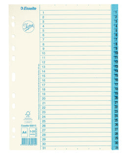 ESSELTE Register A4 1-31 blau