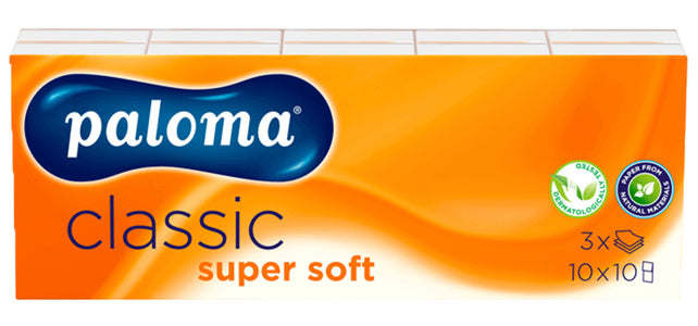 PALOMA Taschentücher 10 Packungen Classic 3-lagig