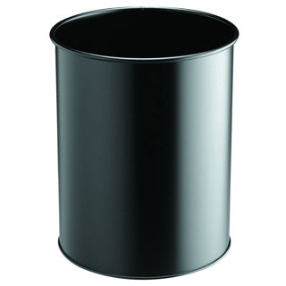 DURABLE Papierkorb 3301 15 Liter aus Metall Ø 26 x 31.5 cm schwarz