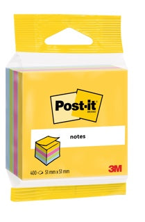 POST-IT® Haftnotizwürfel Mini 2012MUC 400 Blatt 51 x 51 mm mehrfarbig