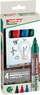 EDDING Whiteboardmarker EcoLine 28 Rundspitze 1.5-3 mm 4 Stück