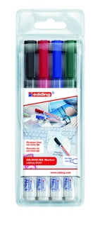 EDDING CD/DVD/BD Marker 8400 mit Rundspitze 0.5-1 mm 4 Stück