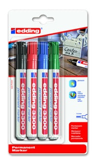 EDDING Permanentmarker 330 mit Keilspitze 1-5 mm 4 Stück