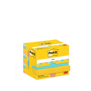 POST-IT® Haftnotizen 653-12-BEA 12 Blöcke à 100 Blatt 51 x 38 mm mehrfarbig