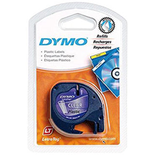 DYMO Schriftband LetraTag® S0721530 12 mm x 4 m schwarz auf transparent
