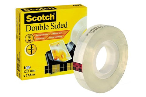 SCOTCH Doppelseitiges Klebeband 1 Rolle 12.7 mm x 22.8 m transparent