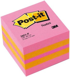 POST-IT® Haftnotizwürfel 2051P 400 Blatt 51 x 51 mm mehrfarbig