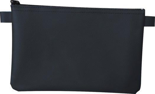 Banktasche mit Reißverschluss und Haltelaschen 25 x 16 cm schwarz
