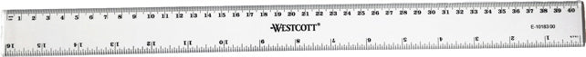 WESTCOTT Lineal 40 cm transparent
