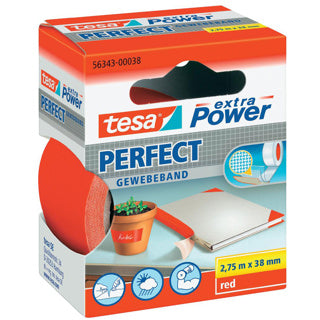 TESA Gewebeband 56343 Extra Power Perfect 38 mm x 2.75 m rot