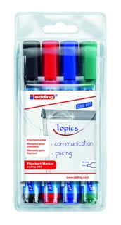 EDDING Flipchartmarker 380 mit Rundspitze 1.5-3 mm 4er Set