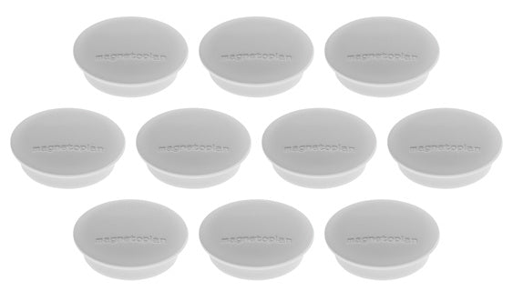MAGNETOPLAN Magnet Discofix 30 mm 10 Stück grau