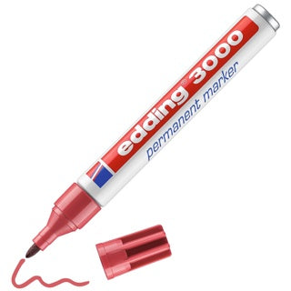 EDDING Permanentmarker 3000 Rundspitze 1.5-3 mm karminrot