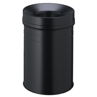 DURABLE Papierorb 3325 SAFE+ 15 Liter mit Flammenöschkopf aus Metall Ø 26 x 37.5 cm schwarz