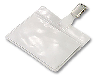 FERMUS Namenschilder mit Clip 8.5 x 6 cm transparent