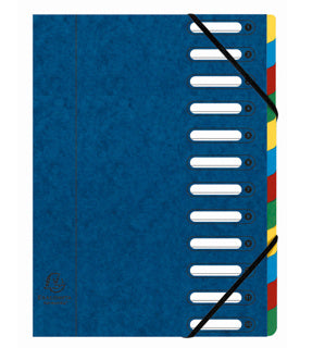 EXACOMPTA Ordnungsmappe A4 12-teilig blau