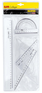 ARISTO Geometrieset College 23509 4er-Set transparent
