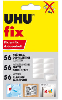 UHU Klebekissen fix doppelseitig 56 Stück weiß