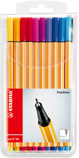 STABILO Fineliner Point 88 0.4 mm im Etui 20 Stück mehrere Farben