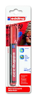 EDDING Permanentmarker 330 mit Keilspitze 1-5 mm rot