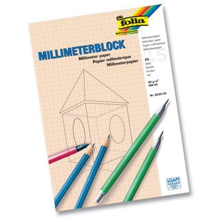FOLIA Millimeterblock DIN A3 80 g/m2 25 Blatt