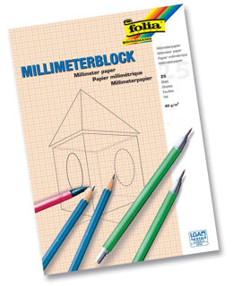 FOLIA Millimeterblock DIN A4 80 g/m2 25 Blatt