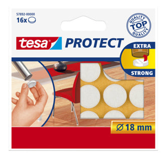 TESA Filzgleiter 57892 18 mm rund 16 Stück weiß
