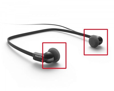 PHILIPS Ohrpolster LFH0182 2 Stück schwarz