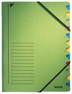 LEITZ Ordnungsmappe A4 12-teilig grün