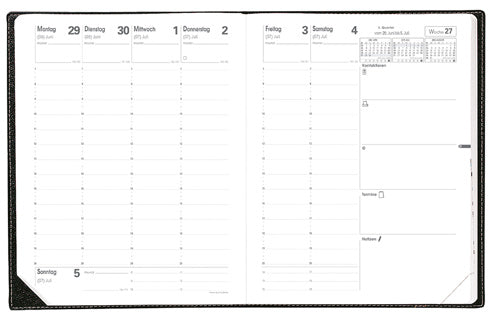 QUO VADIS Kalender Einlage Pre 777 21 x 27 cm 1 Woche auf 2 Seiten 2026