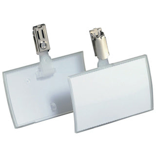 DURABLE Namensschild 8216 CLICK FOLD 25 Stück mit Clip 54 x 90 mm transparent