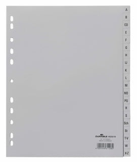 DURABLE Register 6520 A4+ 20-teilig A-Z P 12 µm grau