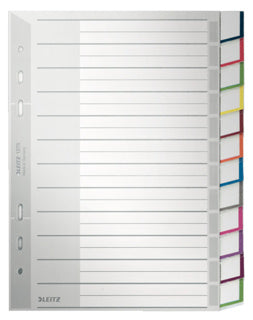LEITZ Register A5 12-teilig grau