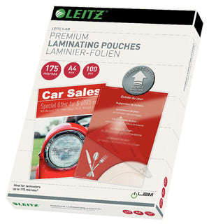 LEITZ Laminierhülle 7483 DIN A4 175 µm 100 Stück transparent