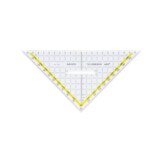 ARISTO TZ-Dreieck 1651/2 mit Griff und 400° Winktelteilung 22.5 cm glasklar