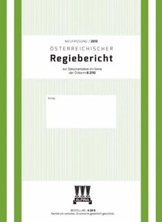 ALPINA Regiebericht A20B A4 1x50 Blatt