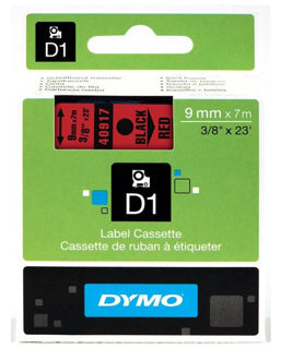 DYMO Beschriftungsband 40917 9 mm x 7 m rot/schwarz