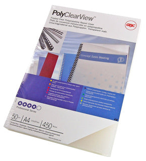 IBICO Deckblatt PolyClearView A4 300 µm 100 Stück transparent