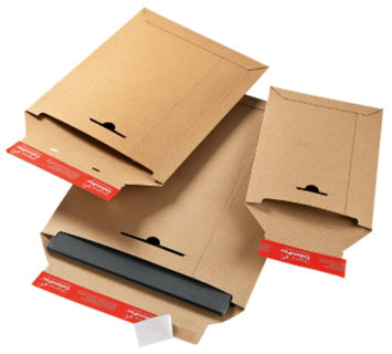 COLOMPAC Versandtasche CP014.04 5 Stück bis C4 mit Selbstklebeverschluss 245 x 345 x -30 mm braun