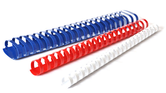 RECOsystems Binderücken PP 50 Stück 21 Ringe 28 mm weiß